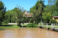 houses on stilts in Delta Tigre
