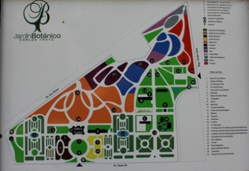 Buenos Aires Botanical Garden map