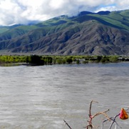 Tibet Adventure -Brahmaputra River - leaving Lhasa on Friendship Highway